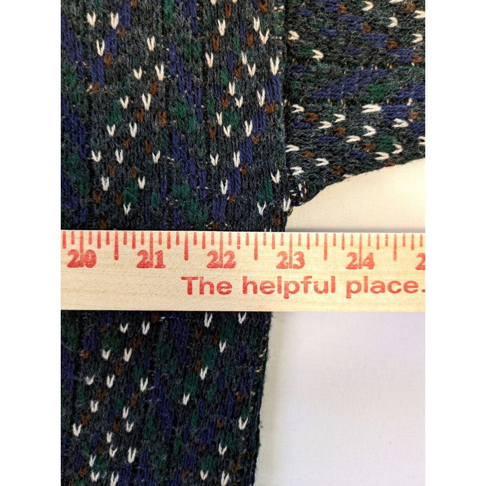 Prima Maglia Vintage Wool Blend Cardigan Sweater Mens Medium Blue Green USA Made - Picture 7 of 7